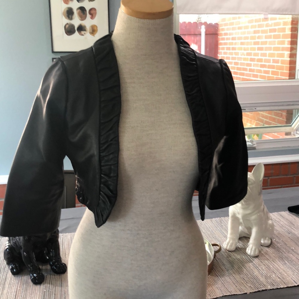 BCBGeneration black leather shrug
